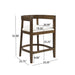Modern Rubberwood Counter Stool Set With Upholstered Seats Noble House