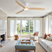 52" Ceiling Fan With Light, Dimmable DC Reversible Motor, 3 Blades Daily Nest