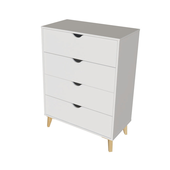 Four Drawer Standard Chest - White