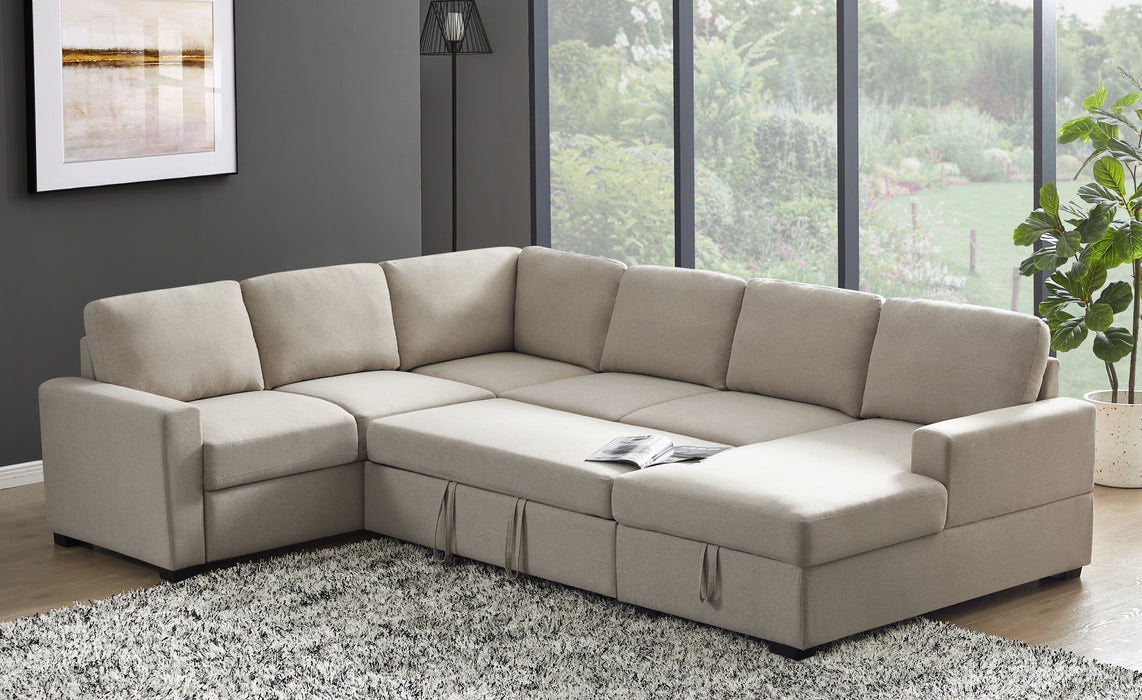 Ketterman - 4 Piece Upholstered Sleeper Sectional