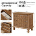 Nightstand With Charging Station, 3 Drawer Bedside Table - Natural Wood Home Essentials