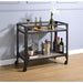 Jorgensen - Serving Cart - Rustic Oak & Charcoal ACME