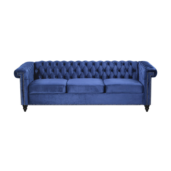 Chesterfield Style 3 Seater Sofa With Deep Button Tufting Noble House