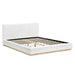 Queen Upholstered Bed - Natural / White Noble House