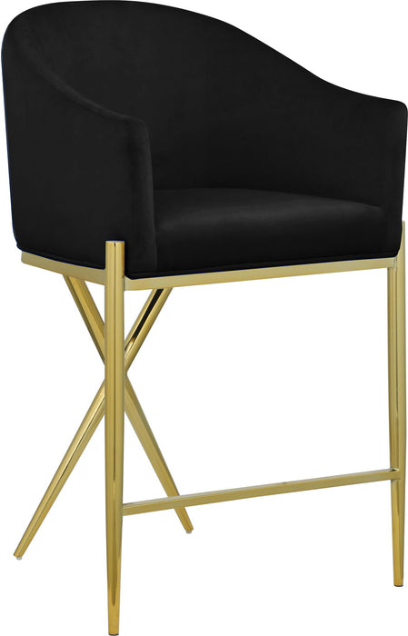 Xavier - Counter Stool with Gold Legs Meridian Furniture