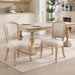 Dining Chairs Upholstered With Fan Shaped Back (Set of 2) - Beige Home Essentials