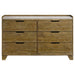 Packard - 6 Drawer Dresser - Oak Furniture Max