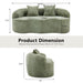 Curved Loveseat Sofa With Round Armrest Home Essentials