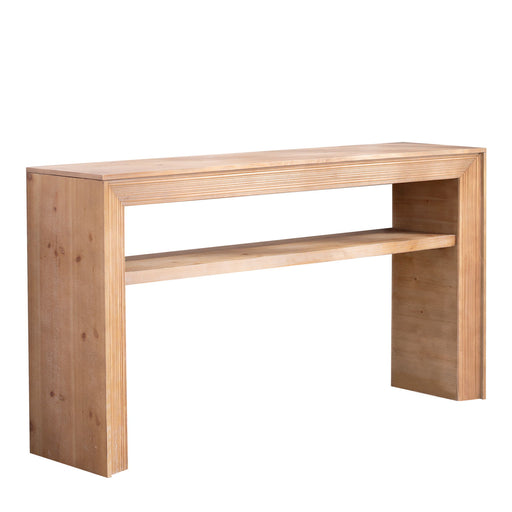 Console Table With Storage Shelf - Antique Natural / Light Natural / Natural Home Essentials