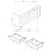 Anser - 8 Drawer Dresser - Black Furniture Max