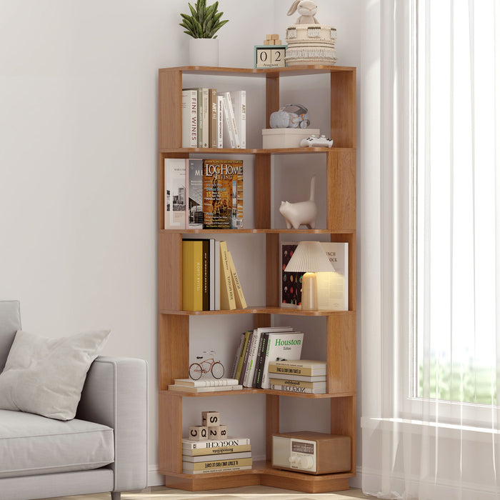L-Shaped Corner Bookshelf Home Essentials