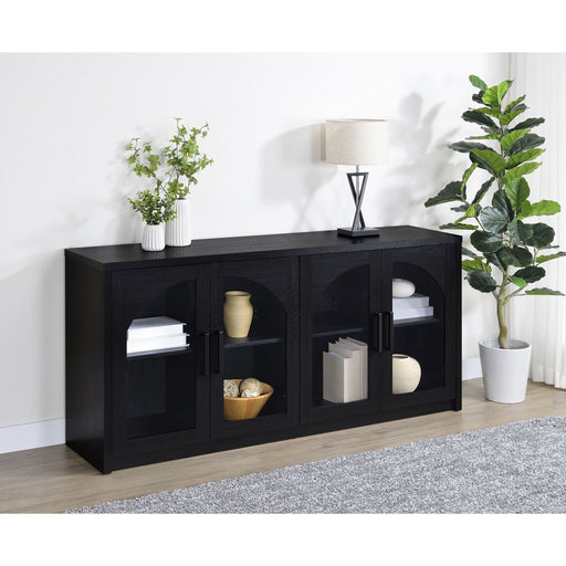 Shayne - 4 Door Sideboard With Arched Doors - Black Furniture Max