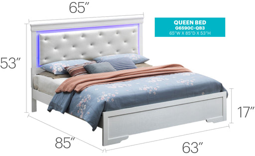 Elegant Queen Bed - Champagne Glory Furniture