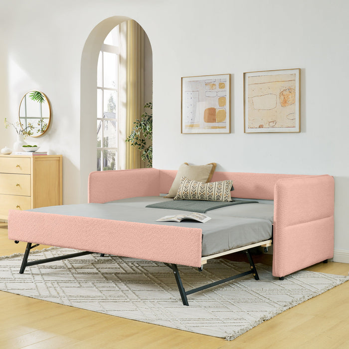 Upholstered Daybed With Pop Up Trundle Home Essentials
