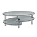 Coffee Table, Oval Double Layer Home Furnishing - Silver Home Essentials