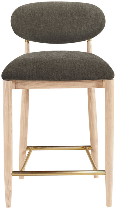 Riccio - Fabric Stool - Natural Frame Meridian Furniture