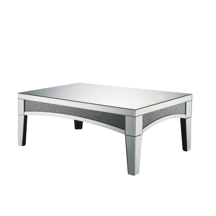 Noralie - 48" Coffee Table - Mirrored & Faux Diamonds
