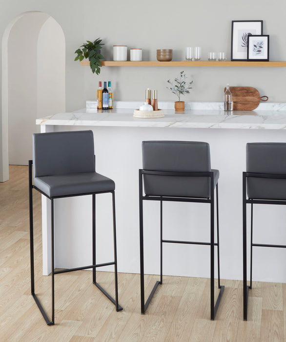Fuji - Contemporary High Back Barstool Elegant Design Lumi Source
