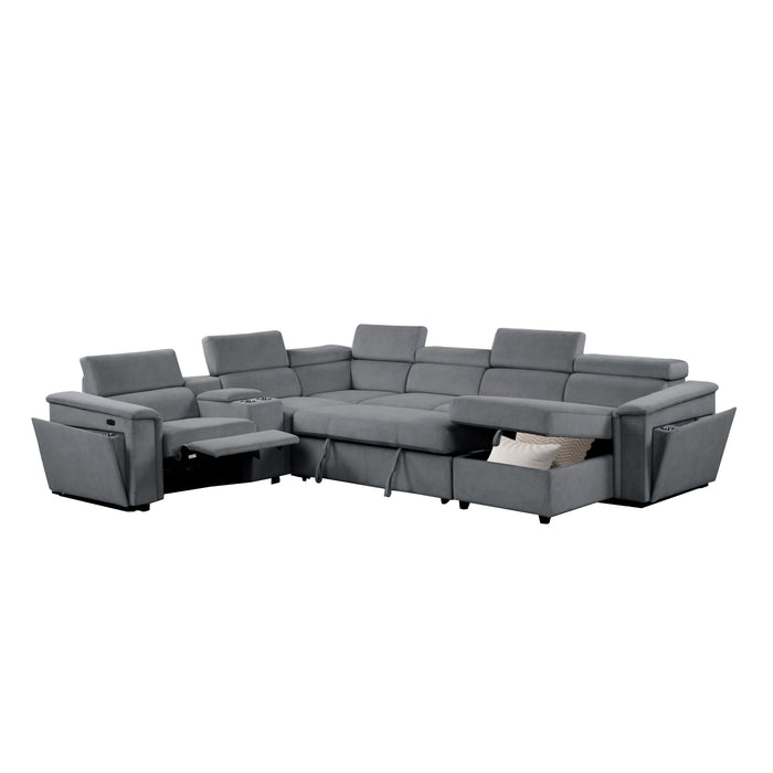 Harvey - Power Recliner Sleeper Sectional Matrix Furniture Group