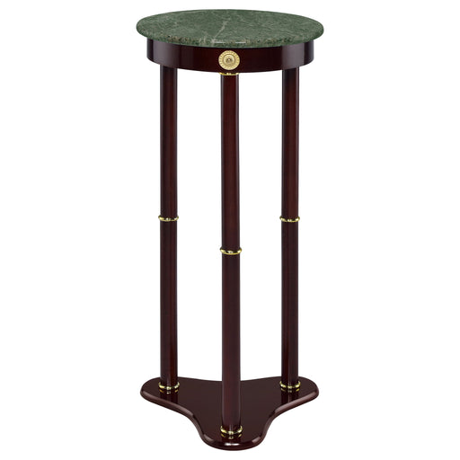Elna - Accent Side Table With Round Top Plant Stand - Brown Furniture Max