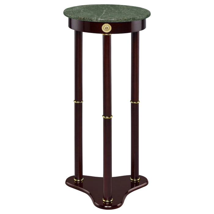 Elna - Accent Side Table With Round Top Plant Stand - Brown Furniture Max