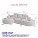 Modern Curved Sofa, L-Shaped Modular Sectional Set With 3 Pillows Home Essentials