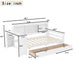 Corner Daybed With Storage Drawers, Desk, Charging Port & Bookcase Home Essentials