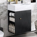 Modern Bathroom Vanity With Sink, Diamond Pattern Doors Hearth and Haven