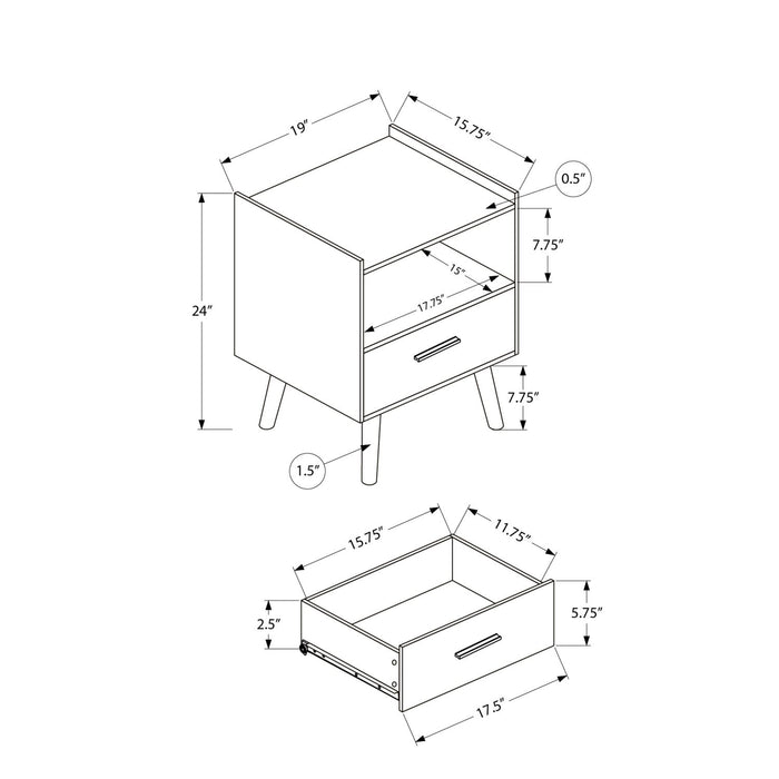 Modern Accent Table With Storage Drawer 8th Street
