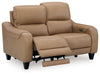 Mosswell - Power Reclining Loveseat With Adj Headrest - Toffee Ashley®