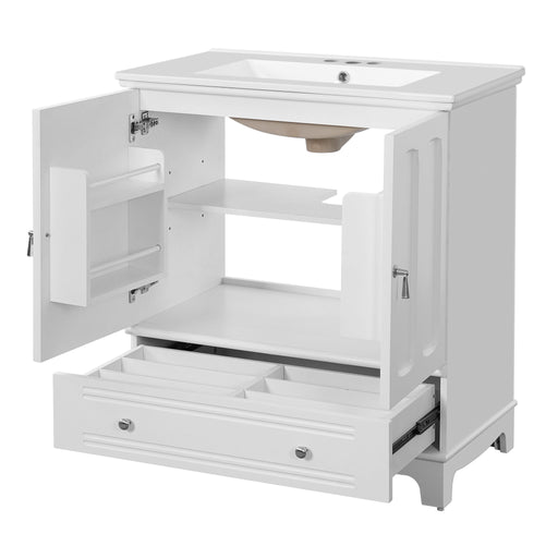 Bathroom Vanity With Sink, Cabinet With Adjustable Shelf And Drawer Divider Hearth and Haven
