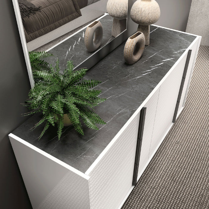 Bianca - Marble Double Dresser - White Status Italy