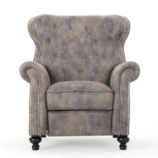 Modern Manual Push Back Recliner Chair Noble House