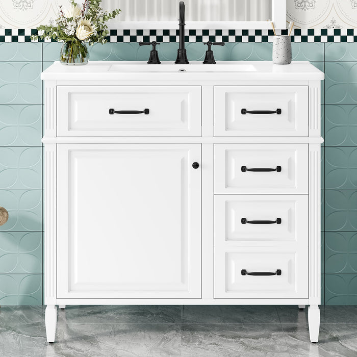 Modern Bathroom Vanity With Sink Top, Flip Drawer Design Hearth and Haven
