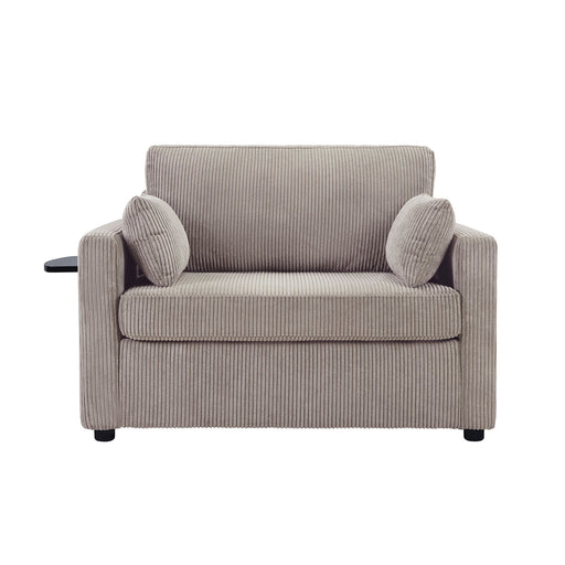 Sleeper Sofa With Foldable Mattress, USB Ports, Side Table & Storage Pocket Hearth and Haven