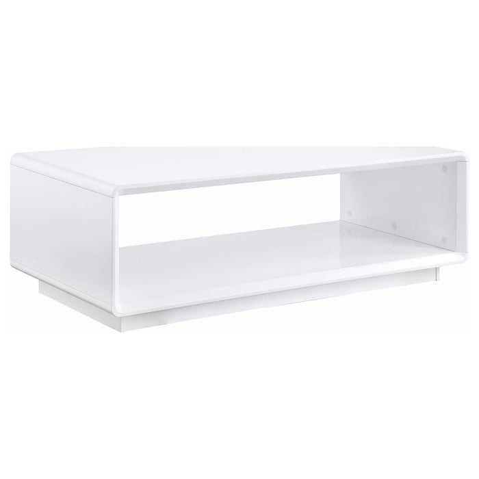 Fletcher - 2 Piece Coffee And End Table Set - Gloss White Furniture Max