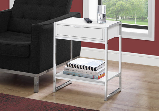 Accent Side Table, Storage Drawer, Spacious Tabletop 8th Street