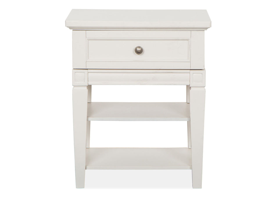 Willowbrook - Open Nightstand - Egg Shell White With Slight Rub Through Magnussen Furniture