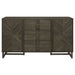 Glenmoor - 3 Drawer Server With 2 Cabinets - Dark Gray Furniture Max
