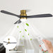 52" Ceiling Fan With Dimmable LED Light, 6 Speed DC Motor, 3 Blades Daily Nest