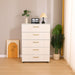 5 Drawer Dresser With Handles - White Home Essentials