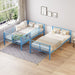 Bunk Bed, Convertible To 2 Separate Twin Size Beds & Full Length Guardrail & Ladder, No Box Spring Needed - Blue Home Essentials
