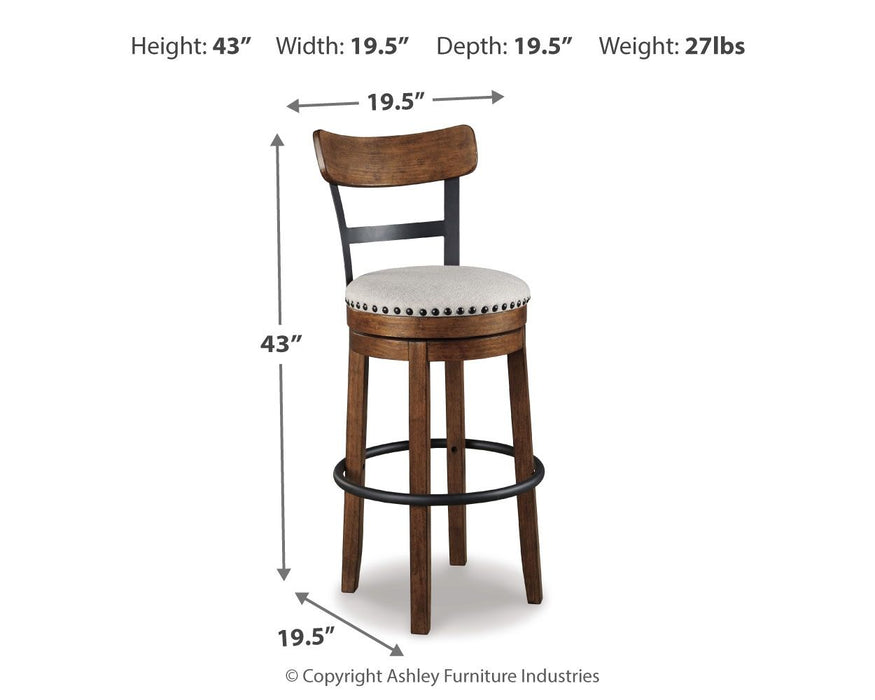 Valebeck - Tall Upholstered Swivel Barstool Signature Design by Ashley®