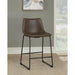 Armless Counter Height Stools (Set of 2) - Brown Furniture Max