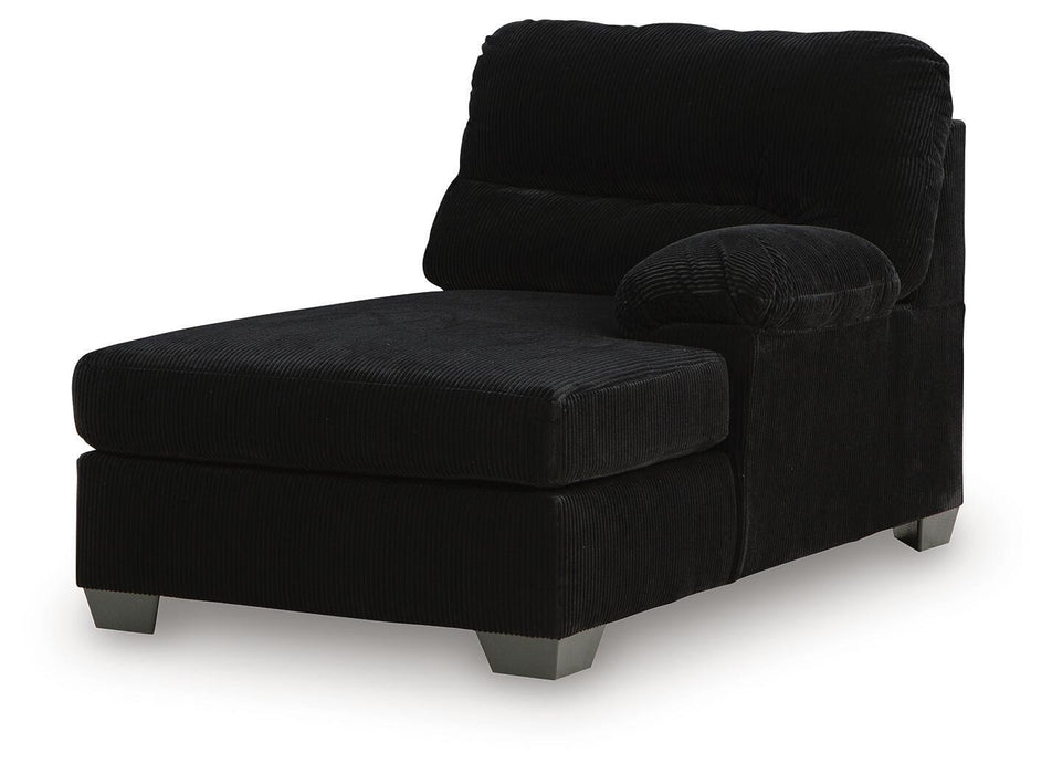 SimpleJoy - RAF Corner Chaise - Onyx Signature Design by Ashley®