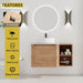 Wall Mounted Bathroom Vanity With Art Sink, 1 Storage Shelf, 2 Soft Close Doors Home Essentials