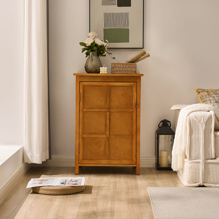 Floor Cabinet With Doors & Adjustable Shelf, Storage Cabinet For Entryway Home Essentials