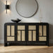 Sideboard Buffet Cabinet With 4 Doors & Adjustable Shelves - Black Home Essentials