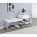 Yesler - 1 Drawer Storage Bench - Glossy White Furniture Max