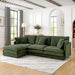 L-Shaped Sectional Sofa With Ottoman, Convertible 4 Seater Couch Home Essentials